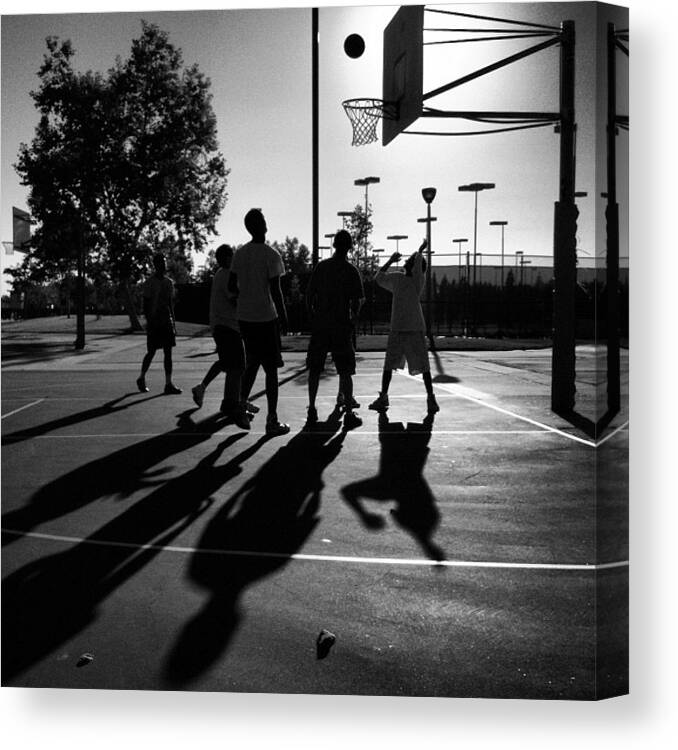 Basketball Canvas Print featuring the photograph Shadow Shot by Jason Ogle