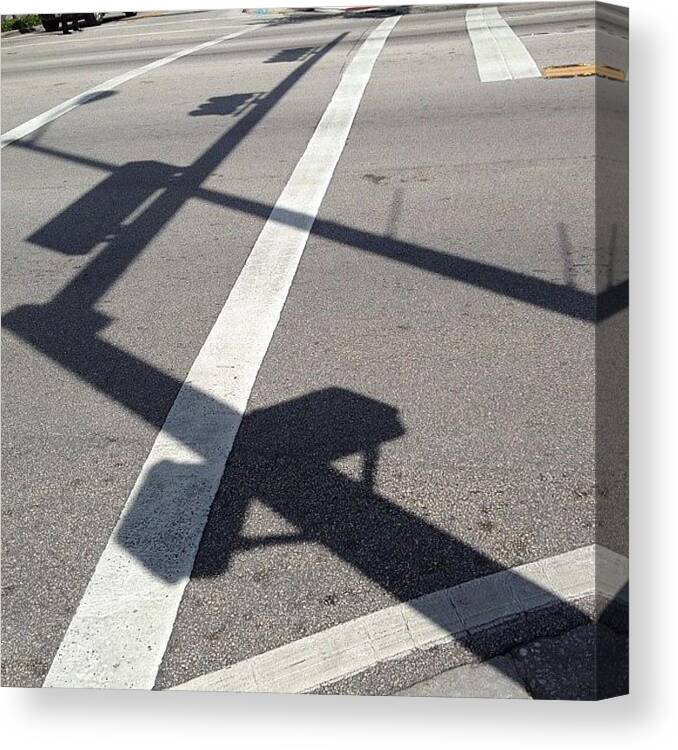 Shadows Canvas Print featuring the photograph #shadows #shadow #sunny #florida #miami by Artist Mind