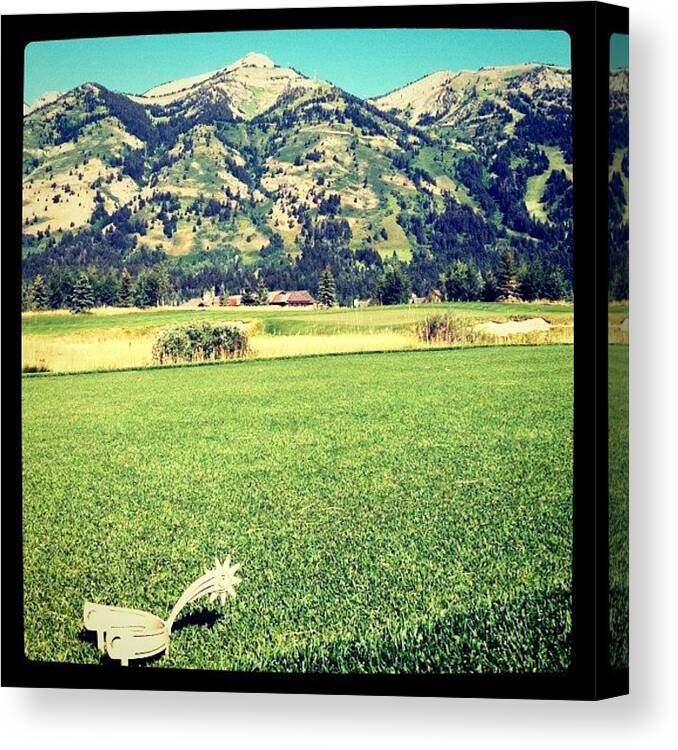 Photo Canvas Print featuring the photograph Shooting Star, Jackson Hole ( Teton by Jessica Meyer