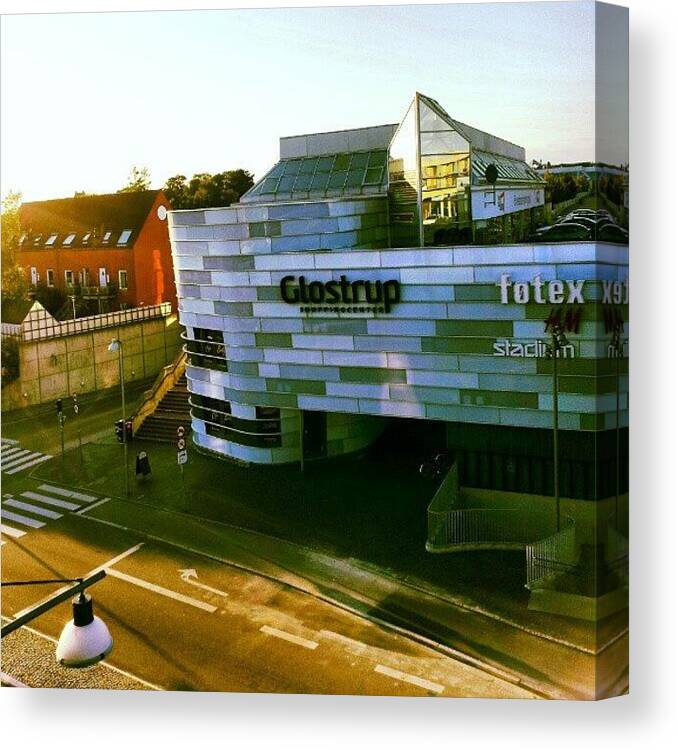 Shopping Canvas Print featuring the photograph #shopping #center #glostrup #denmark by Ole Back