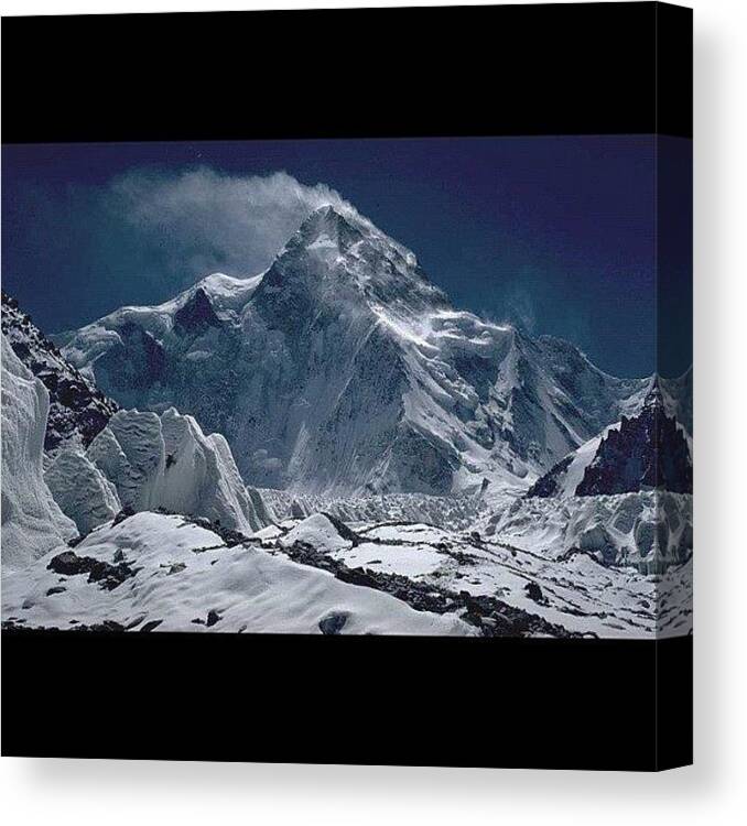 Himaliya Canvas Print featuring the photograph Sights Of Pakistan  K2, 2nd Highest by Muhammad Tahir