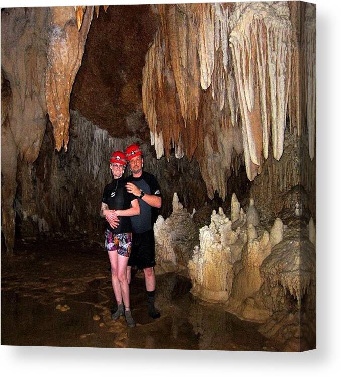 Love Canvas Print featuring the photograph @skb1979 And I In The Depths Of Actun by Chris Bechard