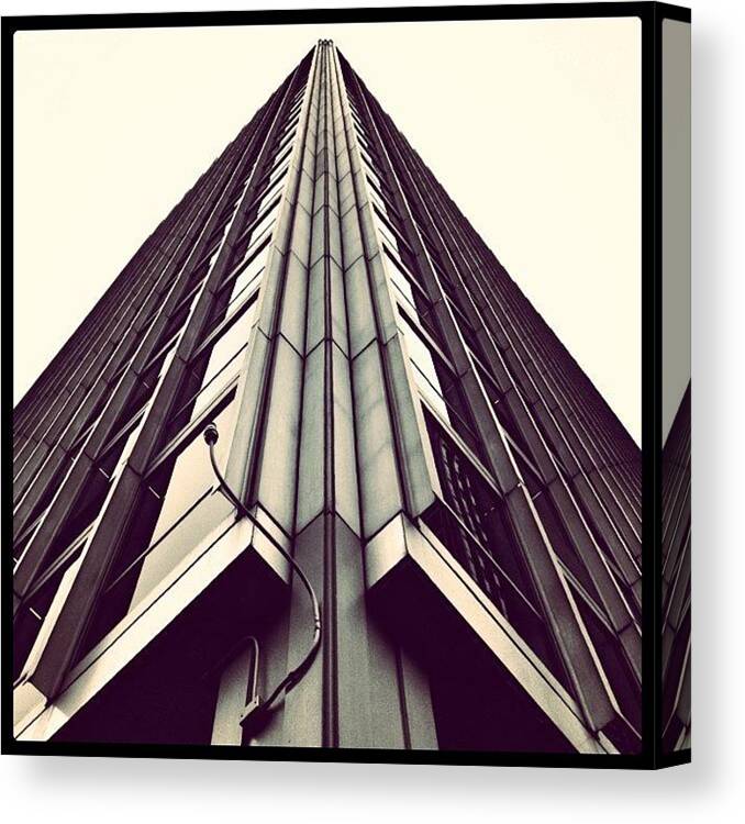 Architecture Canvas Print featuring the photograph Skin And Bones by Resonate Iphoneography