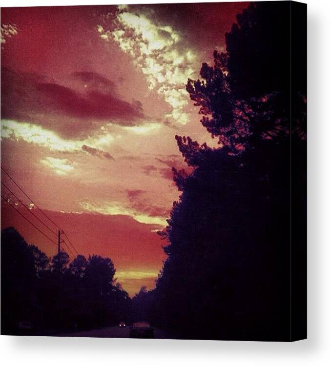 Summer Canvas Print featuring the photograph #sky 🌅 by Katie Williams