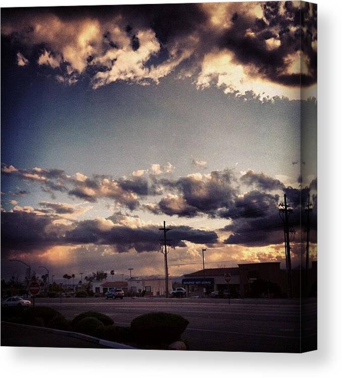 Sky Canvas Print featuring the photograph #sky #clouds #tucson #arizona #az by Shawn Doherty