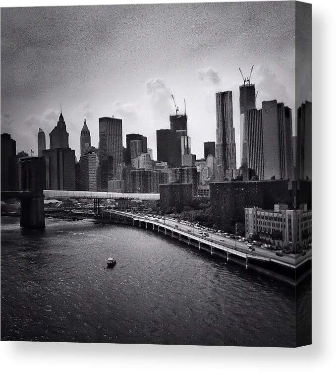 Newyorkcity Canvas Print featuring the photograph ✨skyline Under Construction✨#igers by Nikos Vosniadis