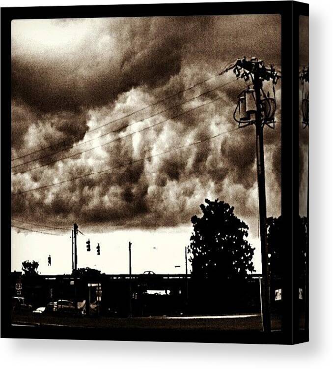 Summer Canvas Print featuring the photograph #skyporn #cloudporn #storms #weather by Andi Lockett-johnson