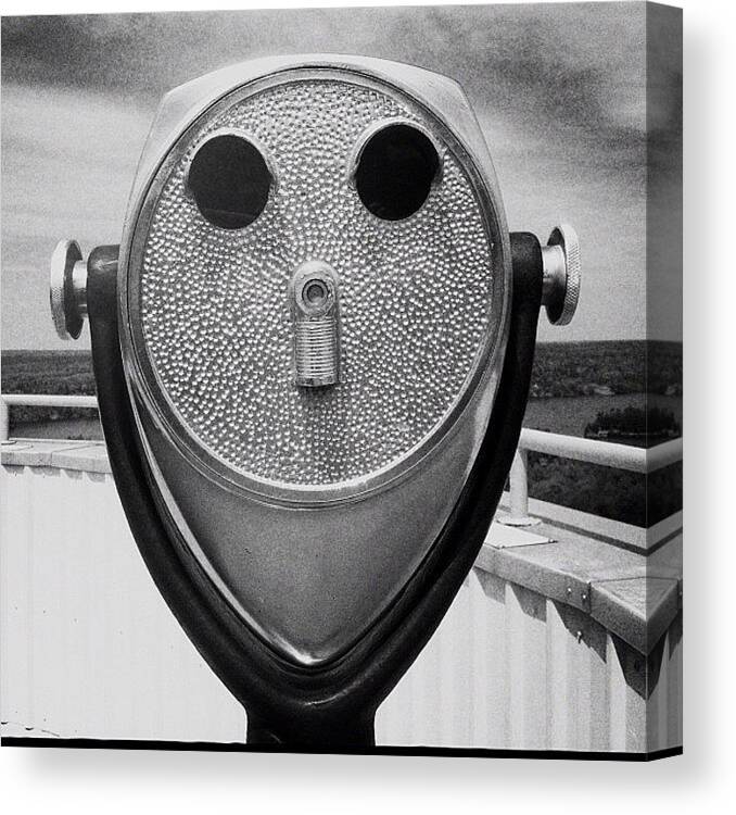 Blackandwhite Canvas Print featuring the photograph #smile #classic #vintage #blackandwhite by Donny Bajohr