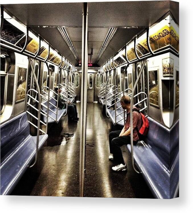 Newyorkcity Canvas Print featuring the photograph #snapseed #iphone4 #instagood by Roman Kruglov