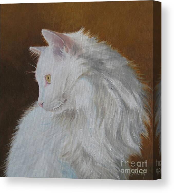 Noewi Canvas Print featuring the painting Snowball by Jindra Noewi