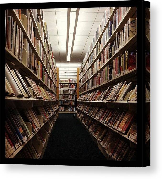 Library Canvas Print featuring the photograph Solace by Adina St John
