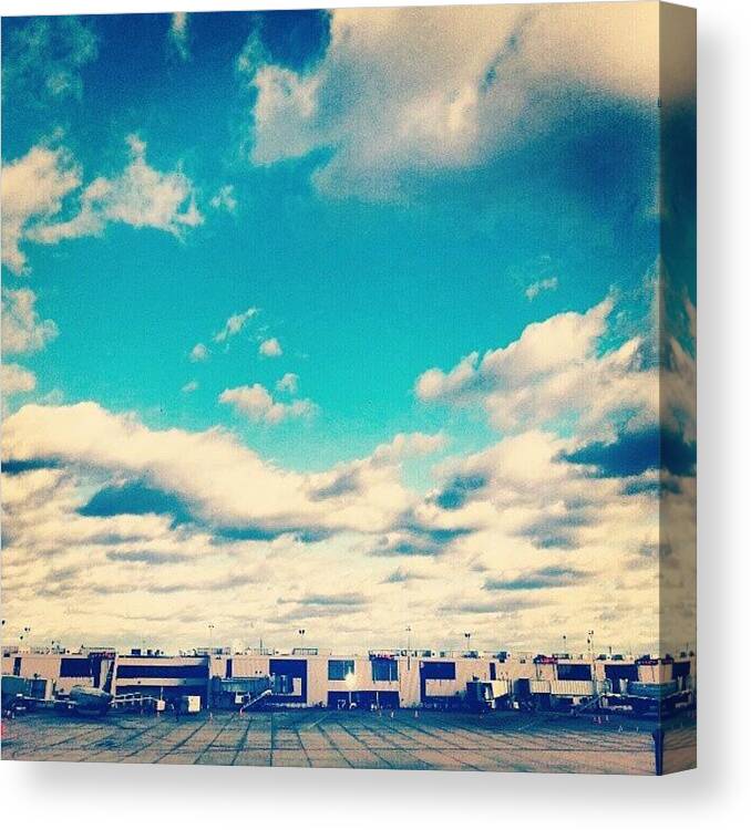 Airport Canvas Print featuring the photograph Someone Paints The Sky Everyday... #sky by Om Bhatia
