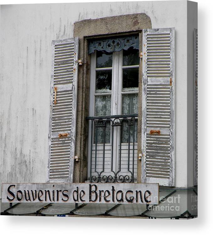 Window Canvas Print featuring the photograph Souvenirs de Bretagne by Lainie Wrightson