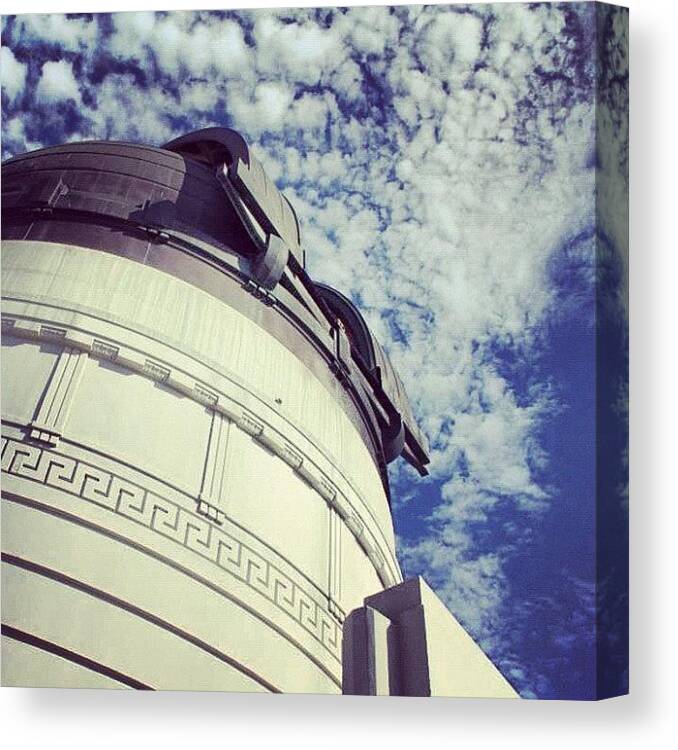 Beautiful Canvas Print featuring the photograph #space #griffith #la #la #sky by Stephen Smith