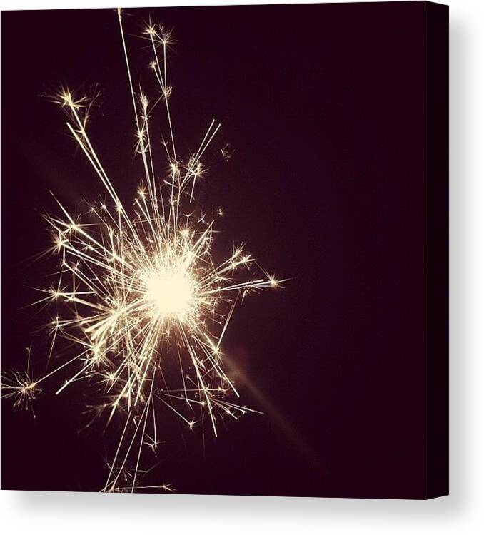 Instahub Canvas Print featuring the photograph #sparkle #flash #sparkleis #firework by Vincy S