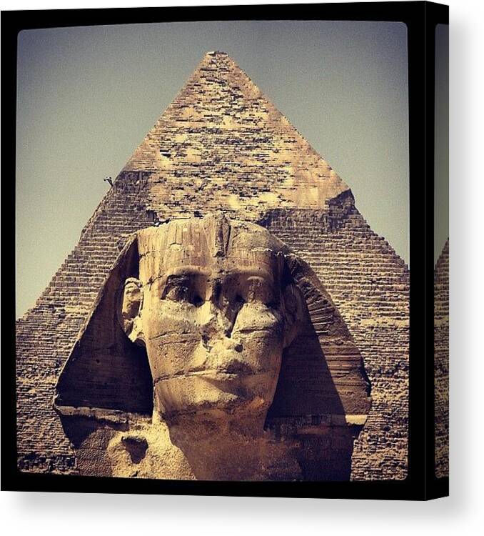 Egypt Canvas Print featuring the photograph Sphinxin by Brent Dunn