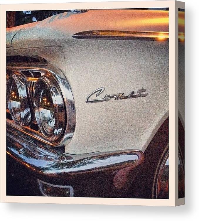 Mercury Canvas Print featuring the photograph Spotted: 1663 (?) Mercury Comet. #car by Christopher Hughes