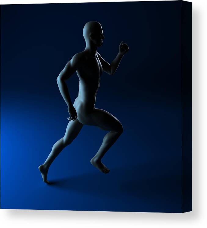 Artwork Canvas Print featuring the photograph Sprinter, Artwork by Sciepro