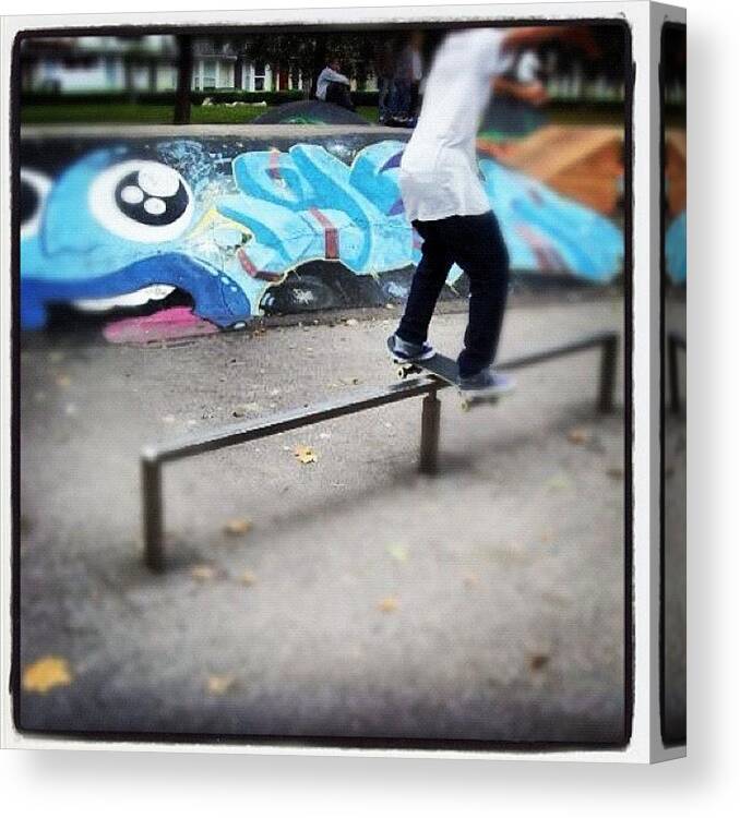 Graffity Canvas Print featuring the photograph St George's Park Annual Jam.#bristol by Nigel Brown