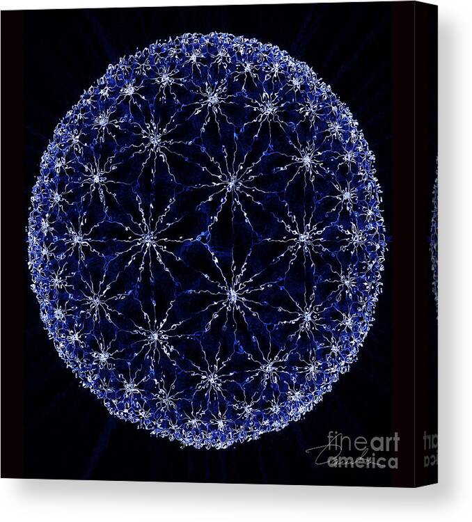 Mandala Canvas Print featuring the digital art Starry Night by Danuta Bennett