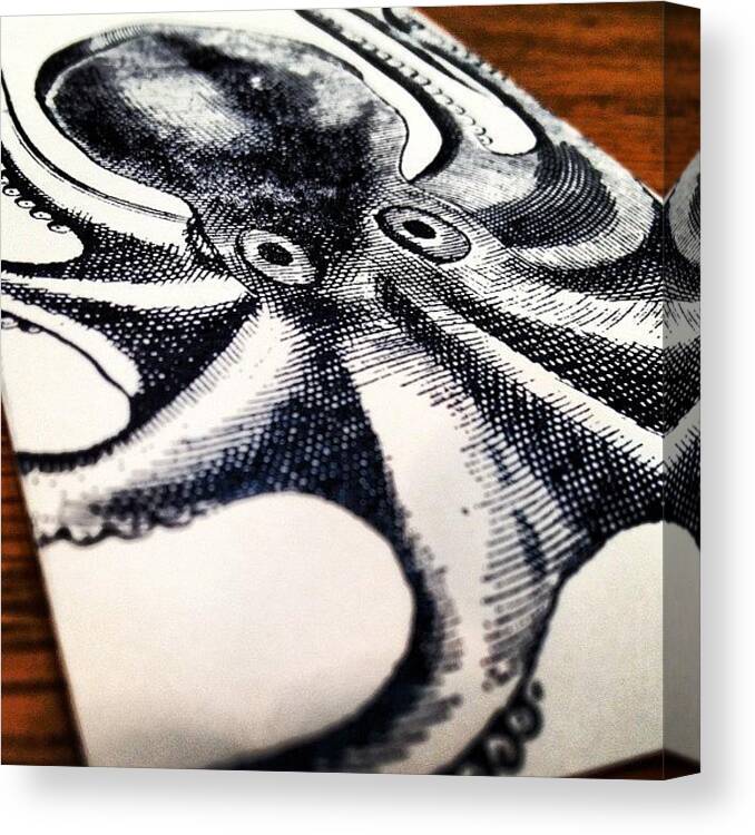 Steampunk Canvas Print featuring the photograph #steampunk #octopus #vintage by Aileen Munoz