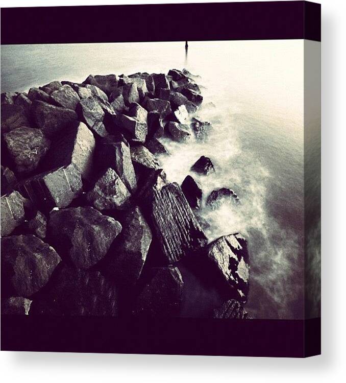 Stones Canvas Print featuring the photograph #stones by Nik Allen