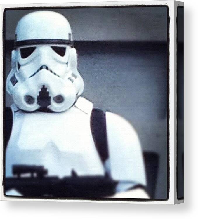 Storm Trooper Canvas Print featuring the photograph Storm Trooper by Lisa Sarmento