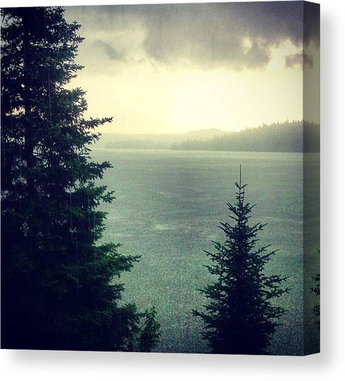  Canvas Print featuring the photograph Storming Right By Me by Marine Duguay-Baril