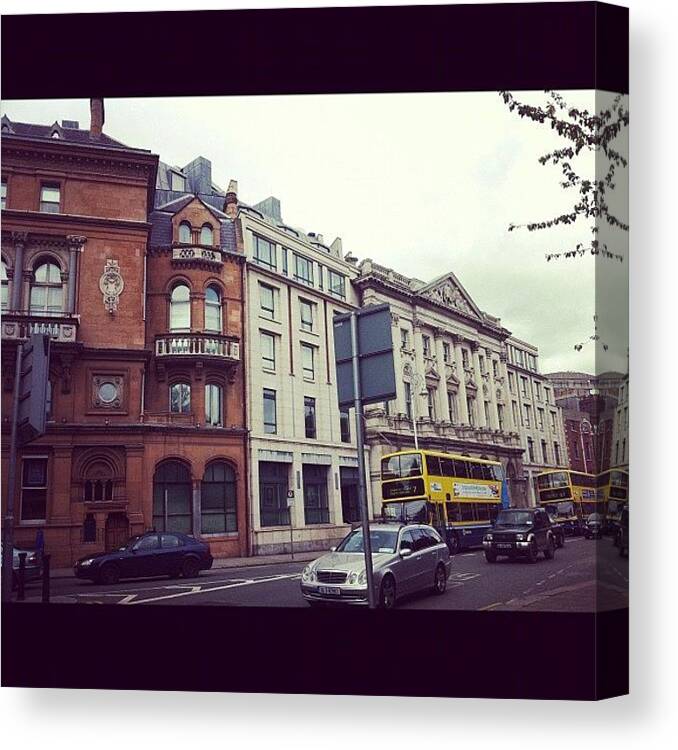 Dublin Canvas Print featuring the photograph Streets of Dublin 2 by Emily Alvarez