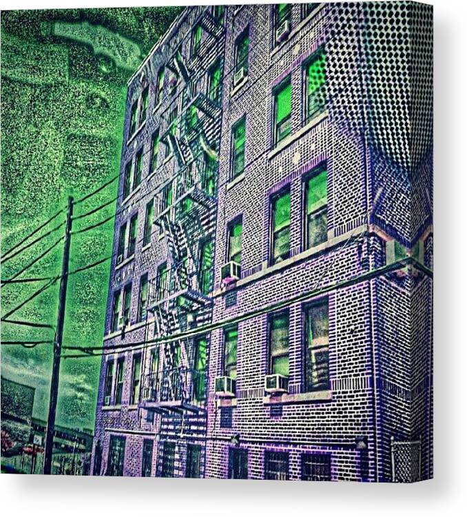 Newyorkcity Canvas Print featuring the photograph #streetwise #bronx #structure by Radiofreebronx Rox