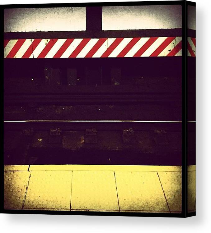 Navema Canvas Print featuring the photograph Subway Tracks by Natasha Marco