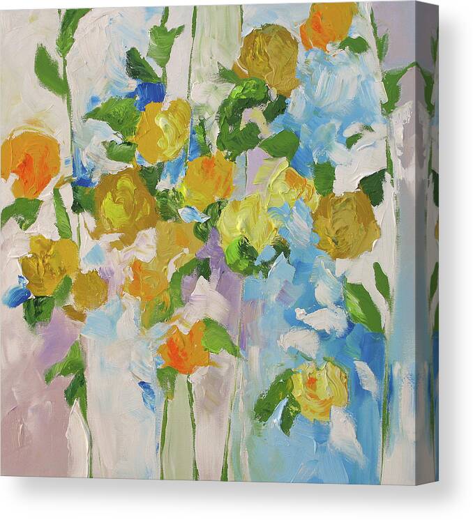 Painting Canvas Print featuring the painting Summer's Kisses by Linda Monfort