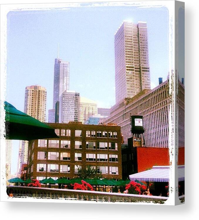 Chicago Canvas Print featuring the photograph Sun Deck #chicago by Sara Wessendorf