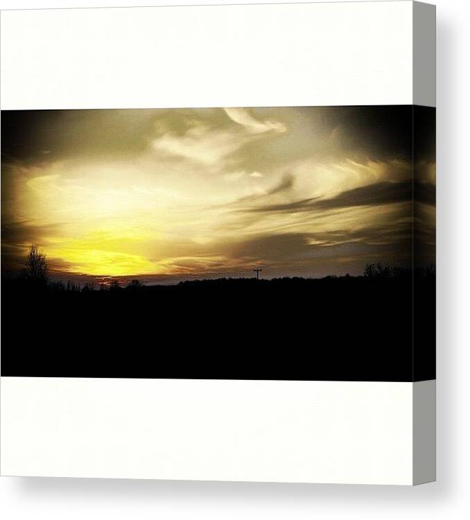 Beautiful Canvas Print featuring the photograph #sunburst #lakemichigan #michigan by Shawn Ross