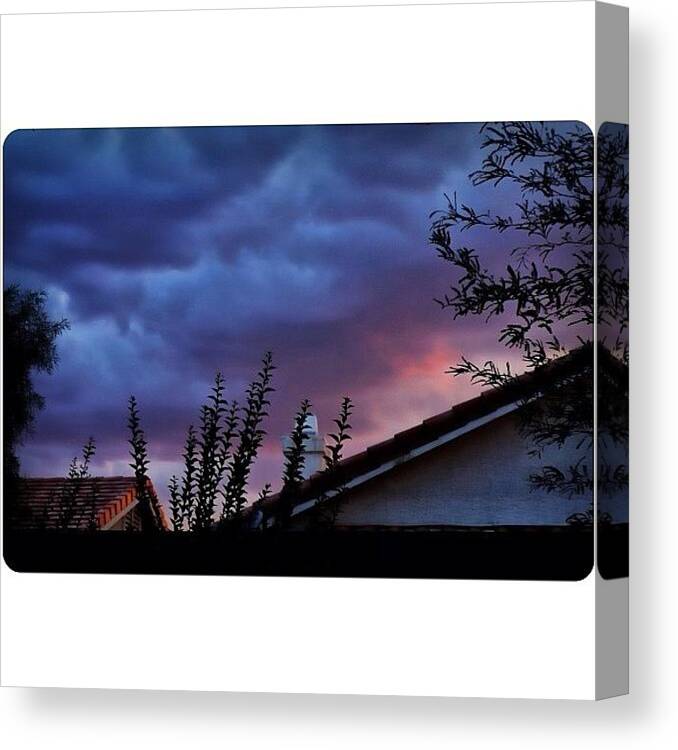 Photoadayapril Canvas Print featuring the photograph Sundown In Henderson, Nevada. July by Rodino Ayala