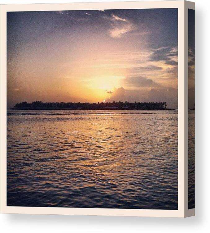 Beautiful Canvas Print featuring the photograph Sunset Celebration At Key West by Sebastiaan Van der Graaf