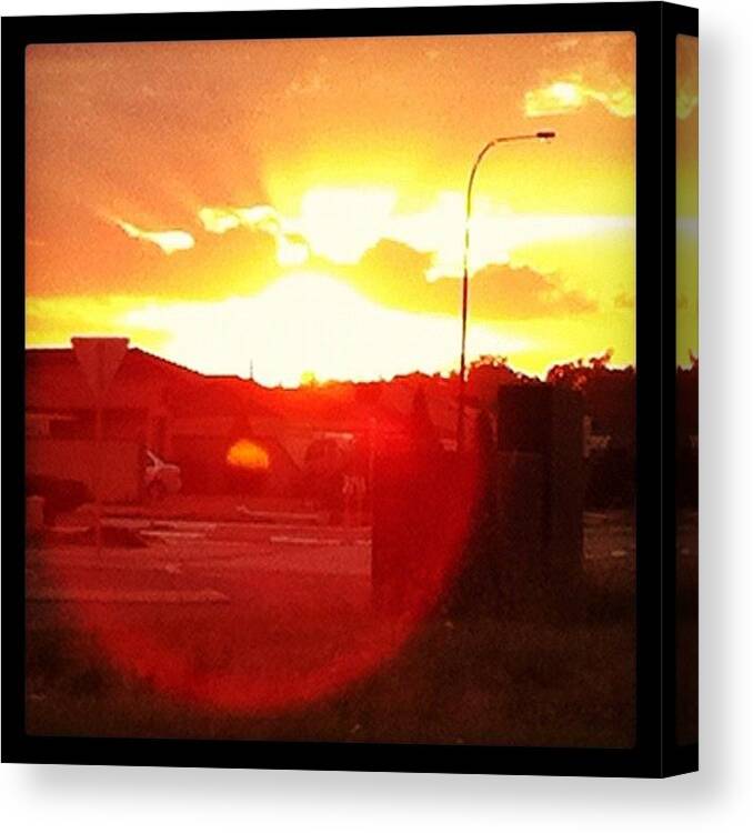 Sunset Canvas Print featuring the photograph Sunset by Hope Trunfio