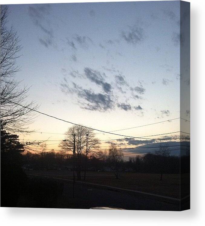 Nj Canvas Print featuring the photograph #sunset #jersey #nj #outdoors #sky by Cai King-Young