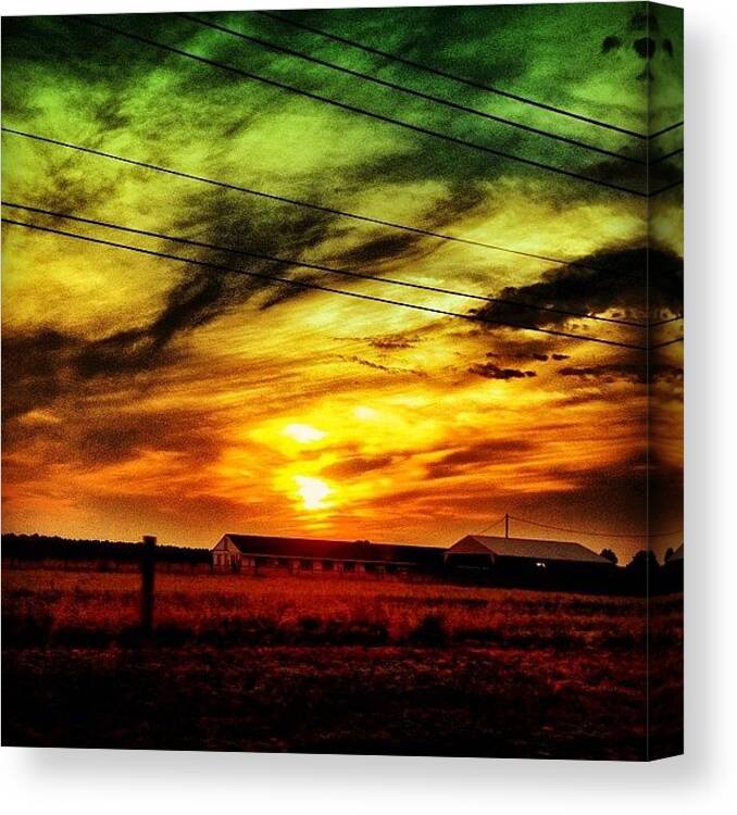 Instaclouds Canvas Print featuring the photograph Sunset by Katie Williams
