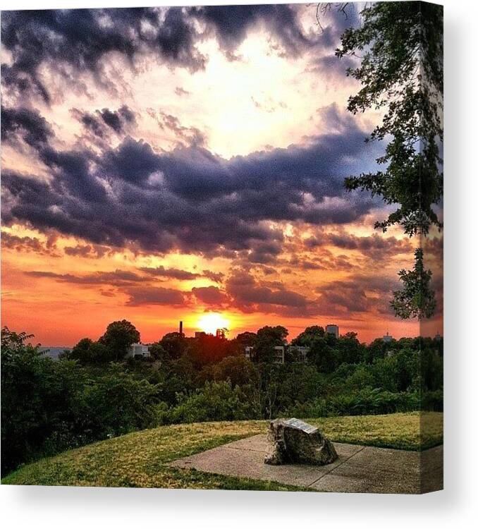 Beautiful Canvas Print featuring the photograph #sunset #richmond by Monti The Lone Wanderer