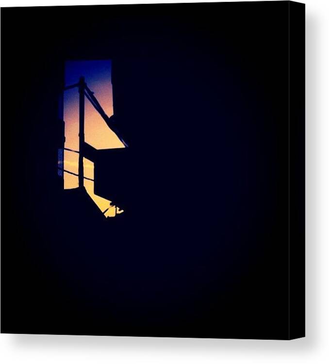 Iphoneindonesia Canvas Print featuring the photograph #sunset #sunsetporn #abstractmybuilding by The Art.box