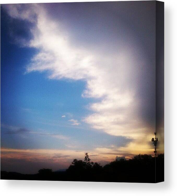 Beautiful Canvas Print featuring the photograph #sunset #uitm #segamat #malaysia by Mohd Haikal