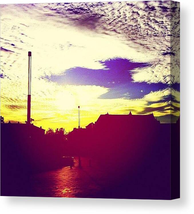 Colourful Canvas Print featuring the photograph #super #colourful #sky - Not by Leon Sampson