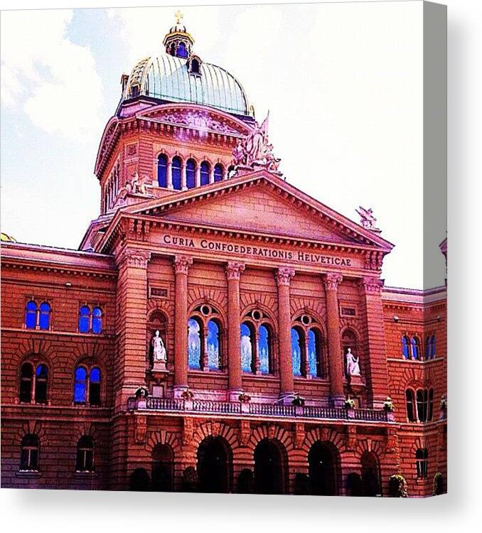 60likes Canvas Print featuring the photograph #swiss #governance #building In #bern by Christoph Flueckiger