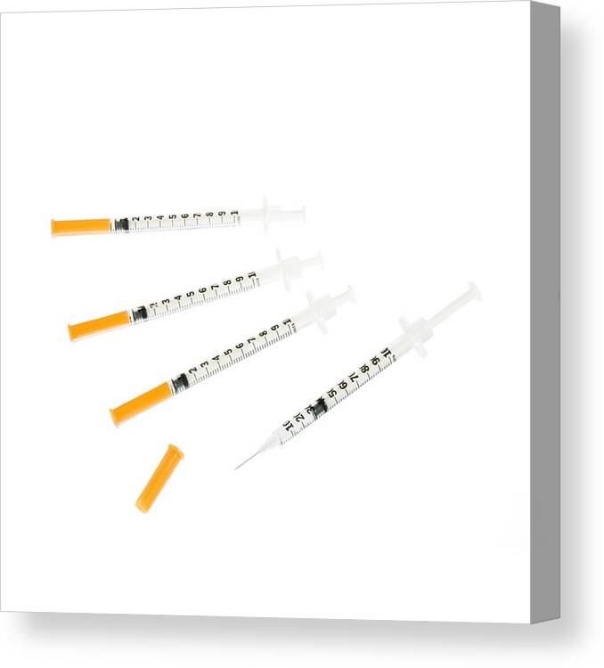 Cut Out Canvas Print featuring the photograph Syringes by 