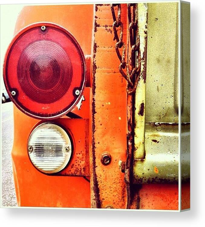 Taillampart Canvas Print featuring the photograph Tail Light by Julie Gebhardt