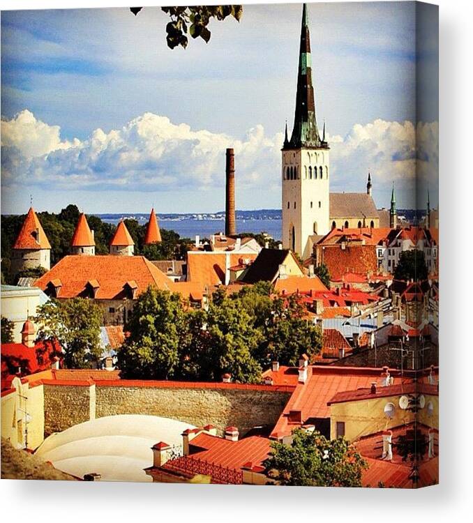 Outdoor Canvas Print featuring the photograph Tallinn - Estonia by Luisa Azzolini