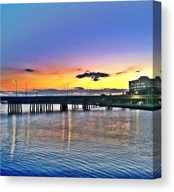 Bridge Canvas Print featuring the photograph #tampa #davisislands #davisisland by Dylan Hotfire