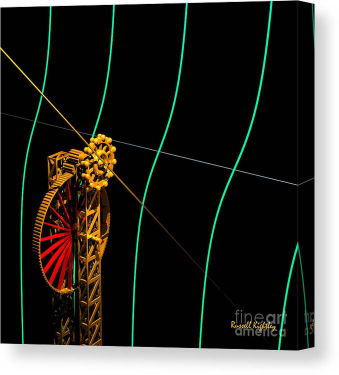 Angle Canvas Print featuring the digital art Tangent Graph Math Engine by Russell Kightley