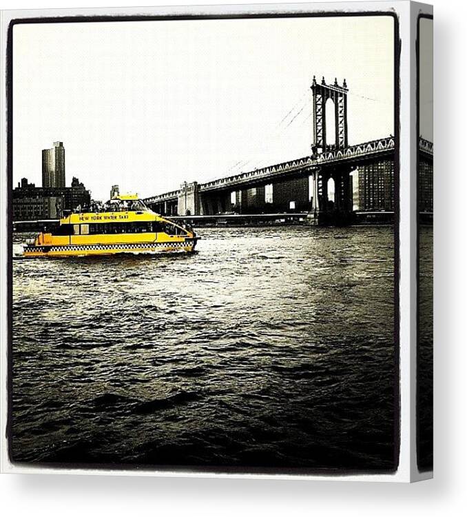 Taxi Canvas Print featuring the photograph Taxi Boat by Cara Lewis